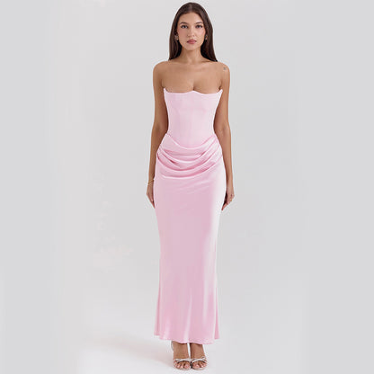 Women's Slim Tube Backless Party Dress