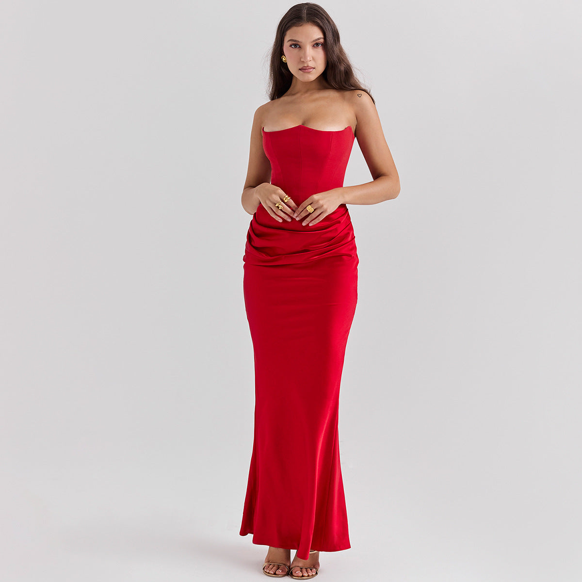 Women's Slim Tube Backless Party Dress